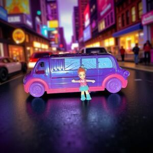 2018 Mattel Polly Pocket Pollyville Party Limo Mini Playset A31